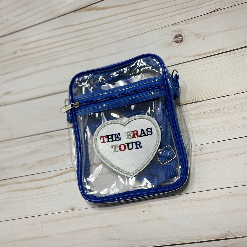 The eras tour Clear crossbody stadium approved bag, Blue